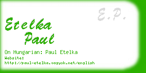 etelka paul business card
